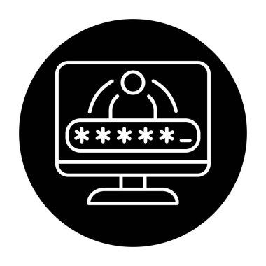 Account login and password olor line icon. Pictogram for web page.