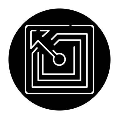 RFID tag olor line icon. Pictogram for web page.