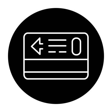 Key card olor line icon. Pictogram for web page.