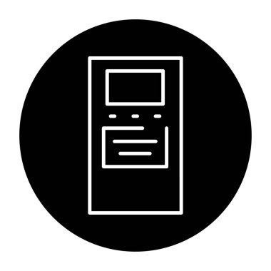 Shield olor line icon. Pictogram for web page.