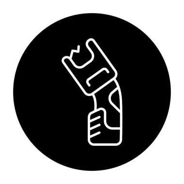 Stun gun olor line icon. Pictogram for web page.