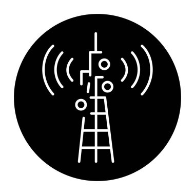Broadcast line icon. Transmission tower
