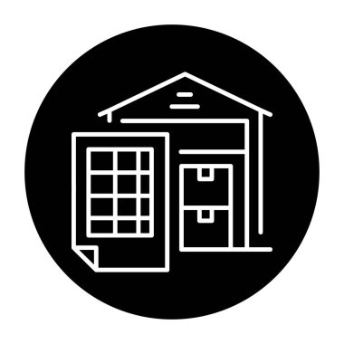 Inventory olor line icon. Pictogram for web page.