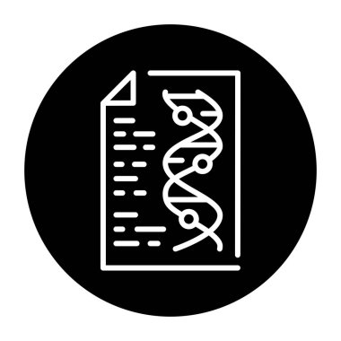Genetik teşhis siyah çizgi ikonu. Döllenme. Web sayfası için resim grafiği