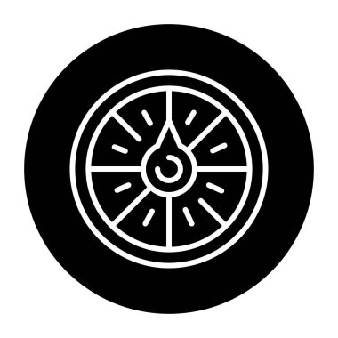 Fortune wheel black line icon. Casino game. Pictogram for web page