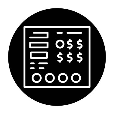 Lotto siyah çizgi ikonu. Kumarhane oyunu. Web sayfası için resim grafiği