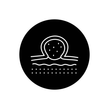 Pyojenik granülom siyah çizgi simgesi. Dermatoloji hastalığı. 