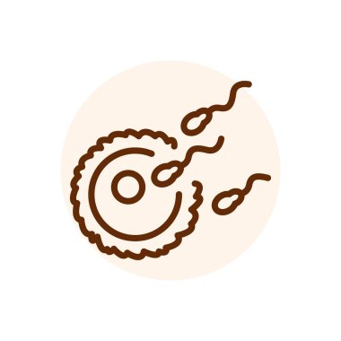 Ovum fertilization black line icon. Fertilization. 