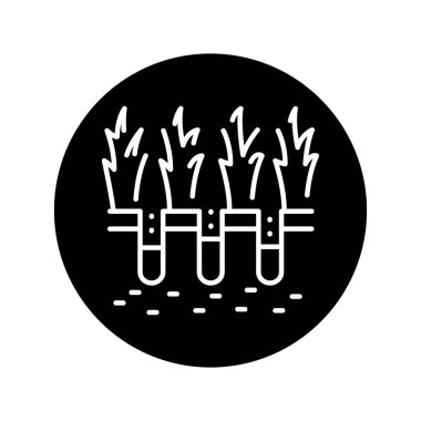 Lawn aeration color line icon. Garden service. 