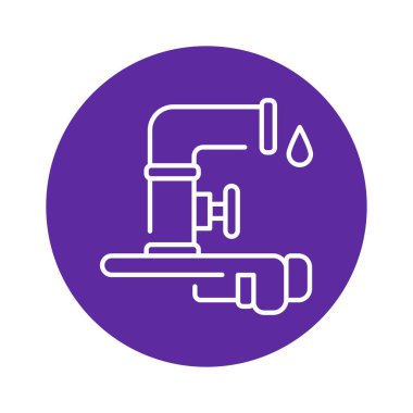 Water supply installation black line icon. Pictogram for web page