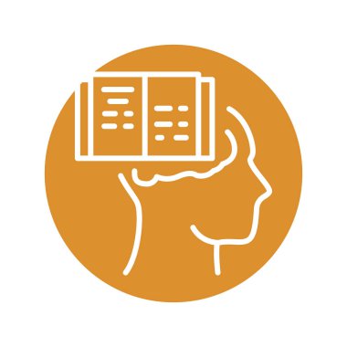 Knowledge line icon. Self development