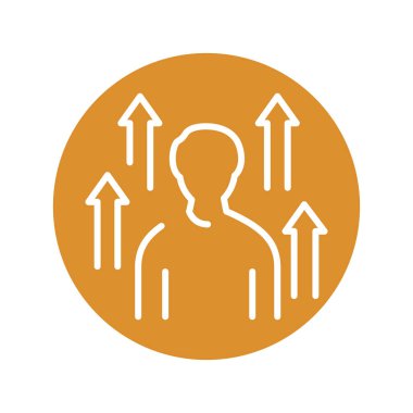 Leader line icon. Self development