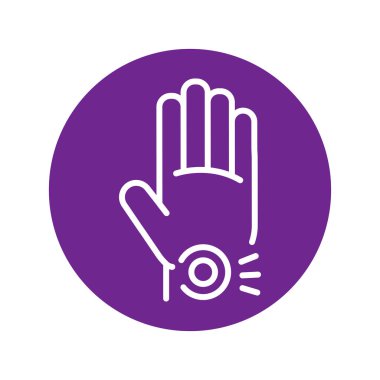 Carpal tunnel syndrome CTS olor line icon. Pictogram for web page.