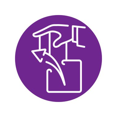 Link manipulation olor line icon. Pictogram for web page.