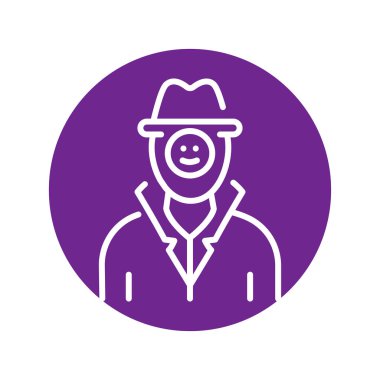 Illegal to impersonate olor line icon. Pictogram for web page.