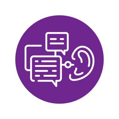 Rumors olor line icon. Pictogram for web page.