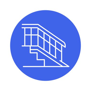 Wheelchair ramp color line icon. Disability. Isolated vector element. 