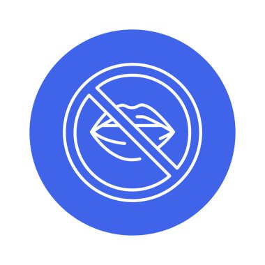 Dumb color line icon. Disability. Isolated vector element. 