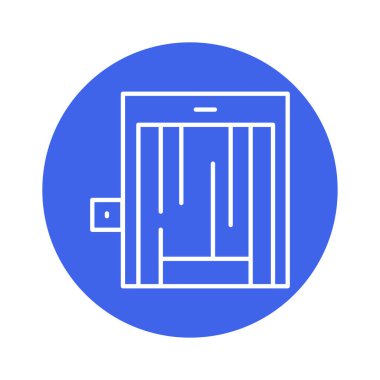 Lift color line icon. Disability. Isolated vector element. 