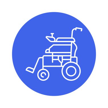 Manual wheelchair color line icon. Disability. Isolated vector element. 