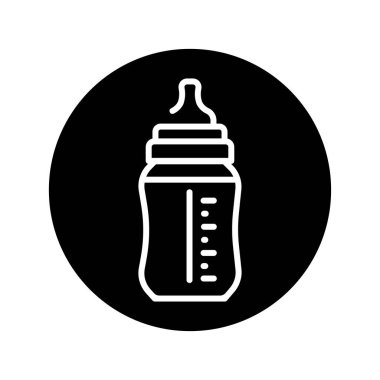 Bottle of breast milk olor line icon. Pictogram for web page.