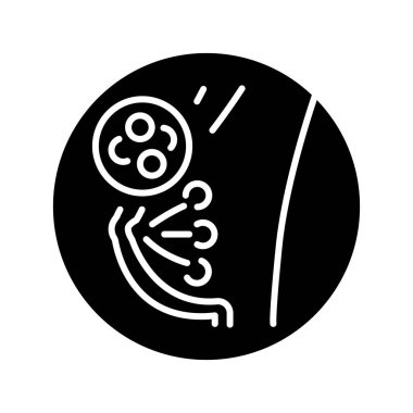 Mastitis breast olor line icon. Pictogram for web page.