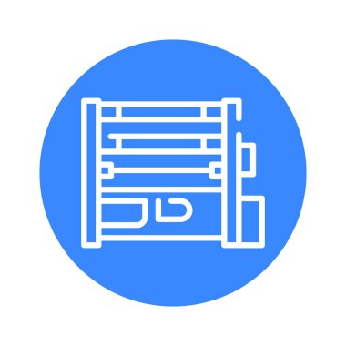 Plate rolling machine olor line icon. Metal work. Pictogram for web page.