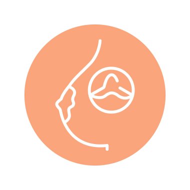 Nipple pads olor line icon. Pictogram for web page.