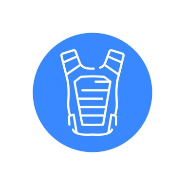 Bulletproof vest black line icon. Military uniform