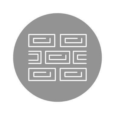 Sidewalk tile olor line icon. Road construction. Pictogram for web page