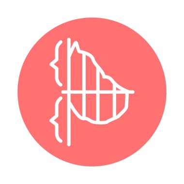 Bronchodilator test line icon. Isolated vector element. 