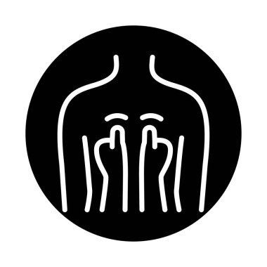 Akupunktur çizgisi renk simgesi. Fizyoterapi, akupunktur..