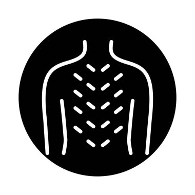 Akupunktur masaj çizgisi renk simgesi. Fizyoterapi, akupunktur..