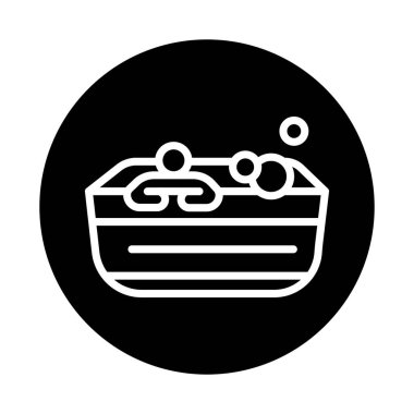 Hidromasaj çizgisi renk simgesi. Fizyoterapi, akupunktur..