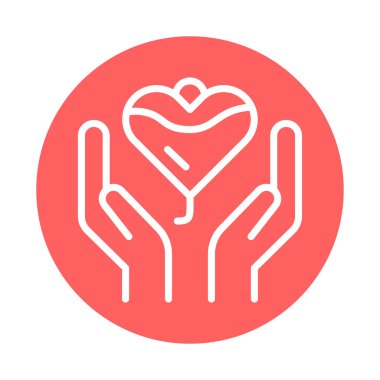 Blood Donor day line icon. Isolated vector element. 