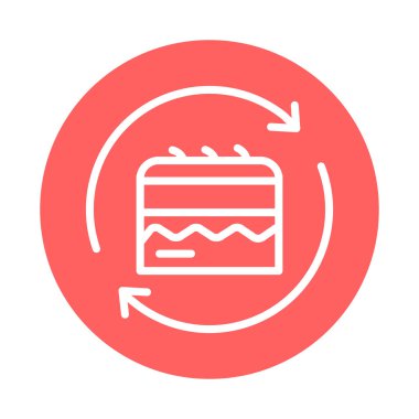 Deri katmanı nakil çizgisi simgesi. İzole vektör ögesi. 