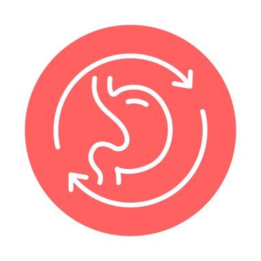 Mide nakli ikonu. İzole vektör ögesi. 