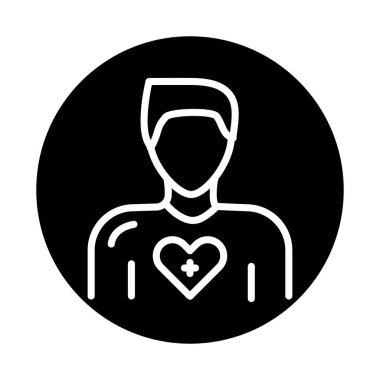 Bağış hattı simgesi. İzole vektör ögesi. 