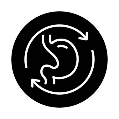 Mide nakli ikonu. İzole vektör ögesi. 