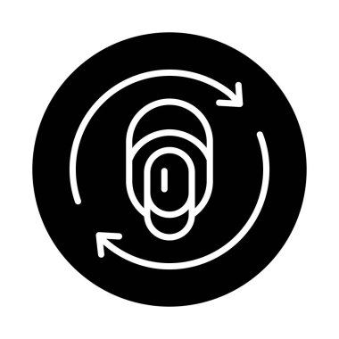 Damar nakli ikonu. İzole vektör ögesi. 