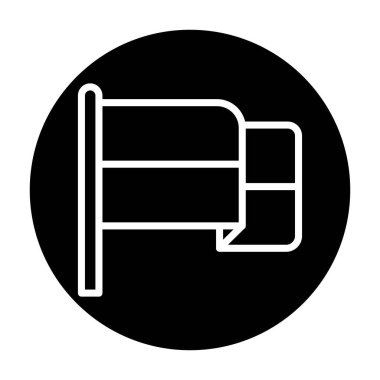 Ukrainian flag line color icon. Isolated vector element. 