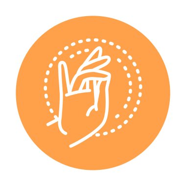 İsa Mesih 'in el hareketi renk ikonu. İzole vektör ögesi. 