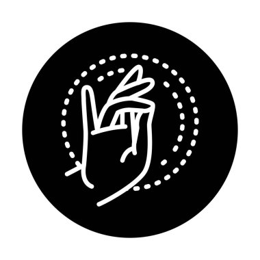 İsa Mesih 'in el hareketi renk ikonu. İzole vektör ögesi. 