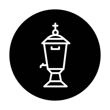 Kutsal su kabı renk ikonu. İzole vektör ögesi. 