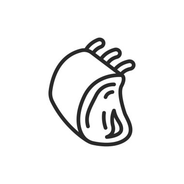 Kuzu eti rengi ikonu. Web sayfası, mobil uygulama, tanıtım için resim grafiği. 