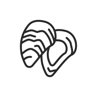 İstiridye rengi ikonu. Web sayfası, mobil uygulama, tanıtım için resim grafiği. 