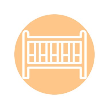 Bebek beşiği renk çizgisi simgesi. İzole vektör ögesi. 