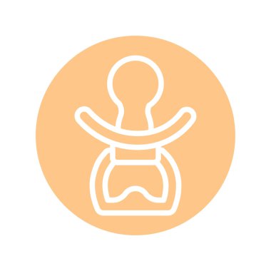 Bebek emziği renk çizgisi simgesi. İzole vektör ögesi. 