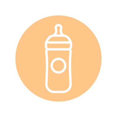 Bebek şişesi renk çizgisi simgesi. İzole vektör ögesi. 