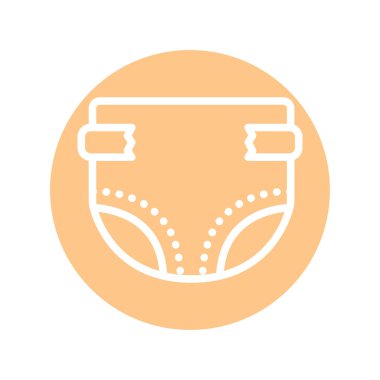 Bebek bezi renk çizgisi ikonu. İzole vektör ögesi. 